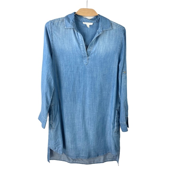 Beach Lunch Lounge Collection Tencel Denim Dress M - Picture 2 of 5